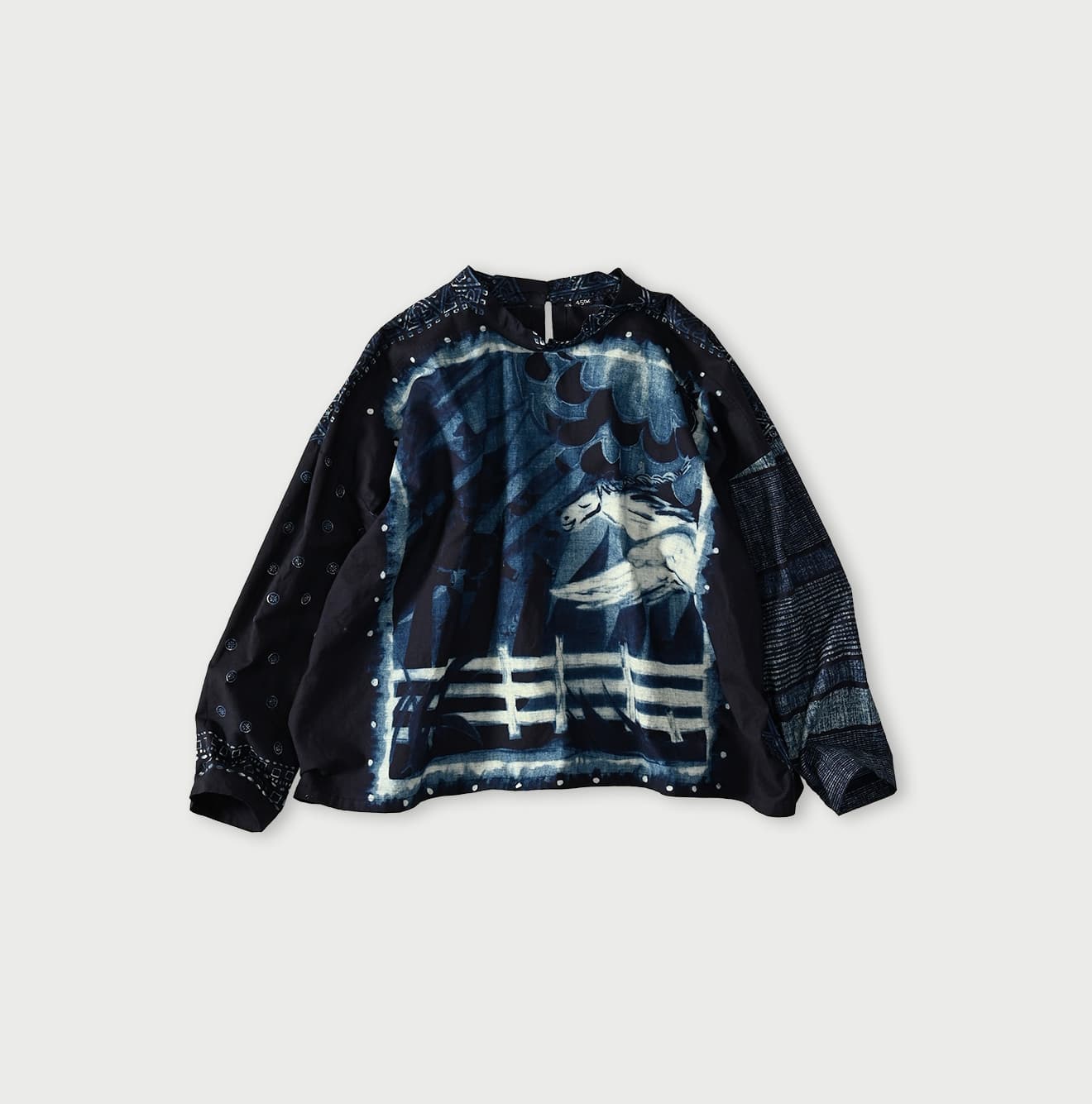 Indigo Picture Book Bandana Blouse