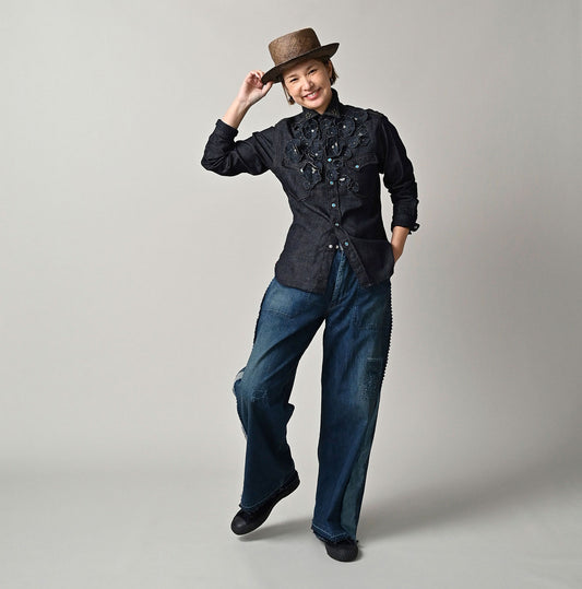 45 Petit Denim Fleur Eastern Shirt Nou