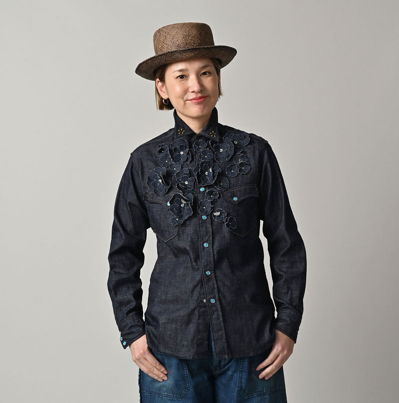 45 Petit Denim Fleur Eastern Shirt Nou