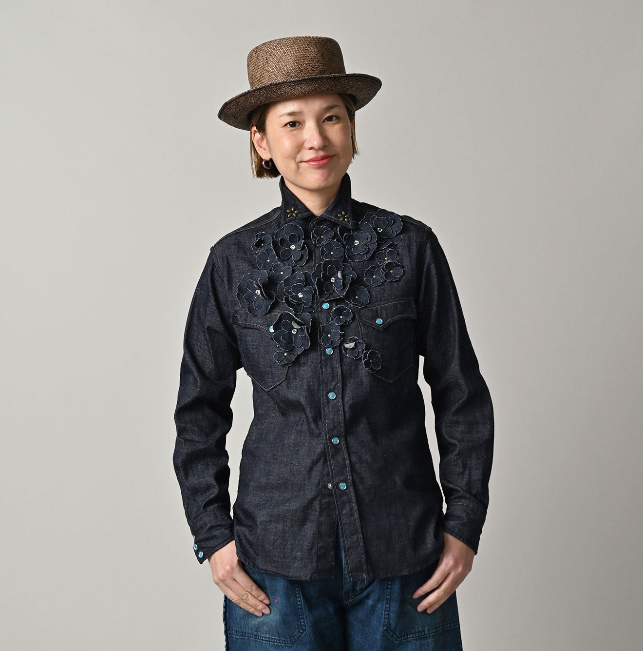 45 Petit Denim Fleur Eastern Shirt Nou