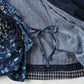 Indigo Bassen Mix Double-woven Flower Patchwork Cachecoeur