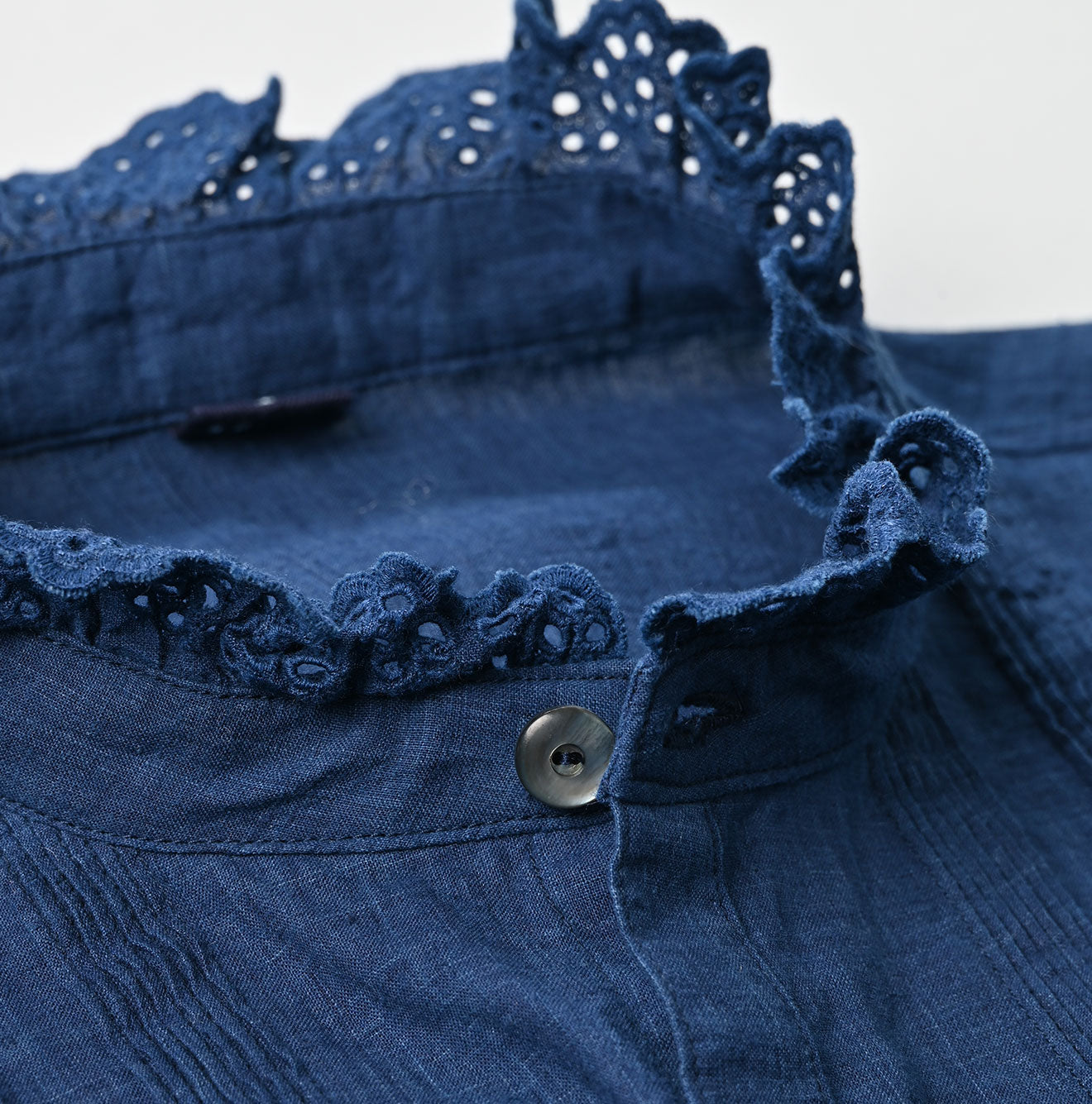 45R Ai Indigo Khadi Cutwork Blouse