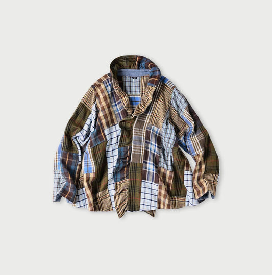 Flannel Patchwork Frilled Cachecoeur (Size 2) - 45R by 45rpm studio
