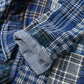 45R Indigo Flannel Patchwork Frilled Cachecoeur Blouse