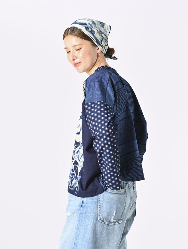 Indigo Picture Book Bandana Blouse