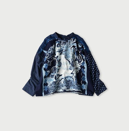 Indigo Picture Book Bandana Blouse - 45R by 45rpm studio