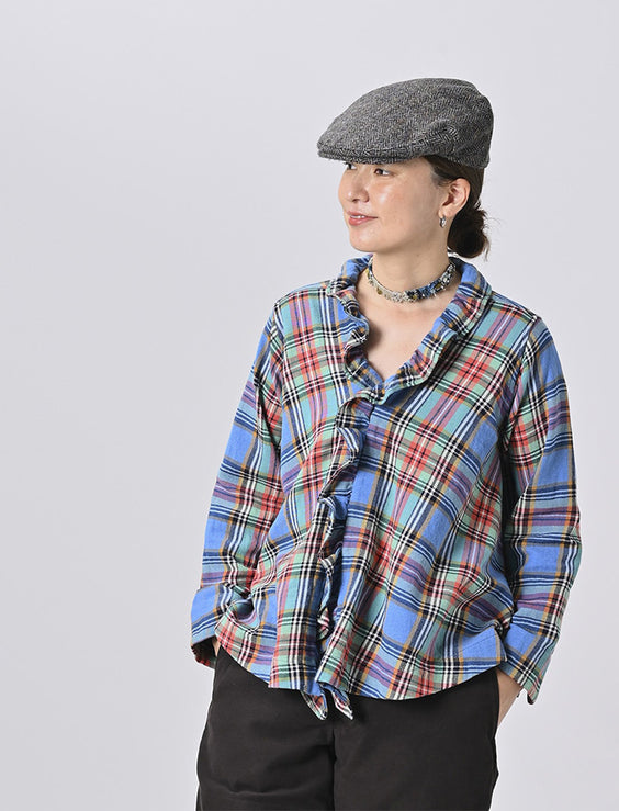 Flannel Tartan Frilled Cachecoeur