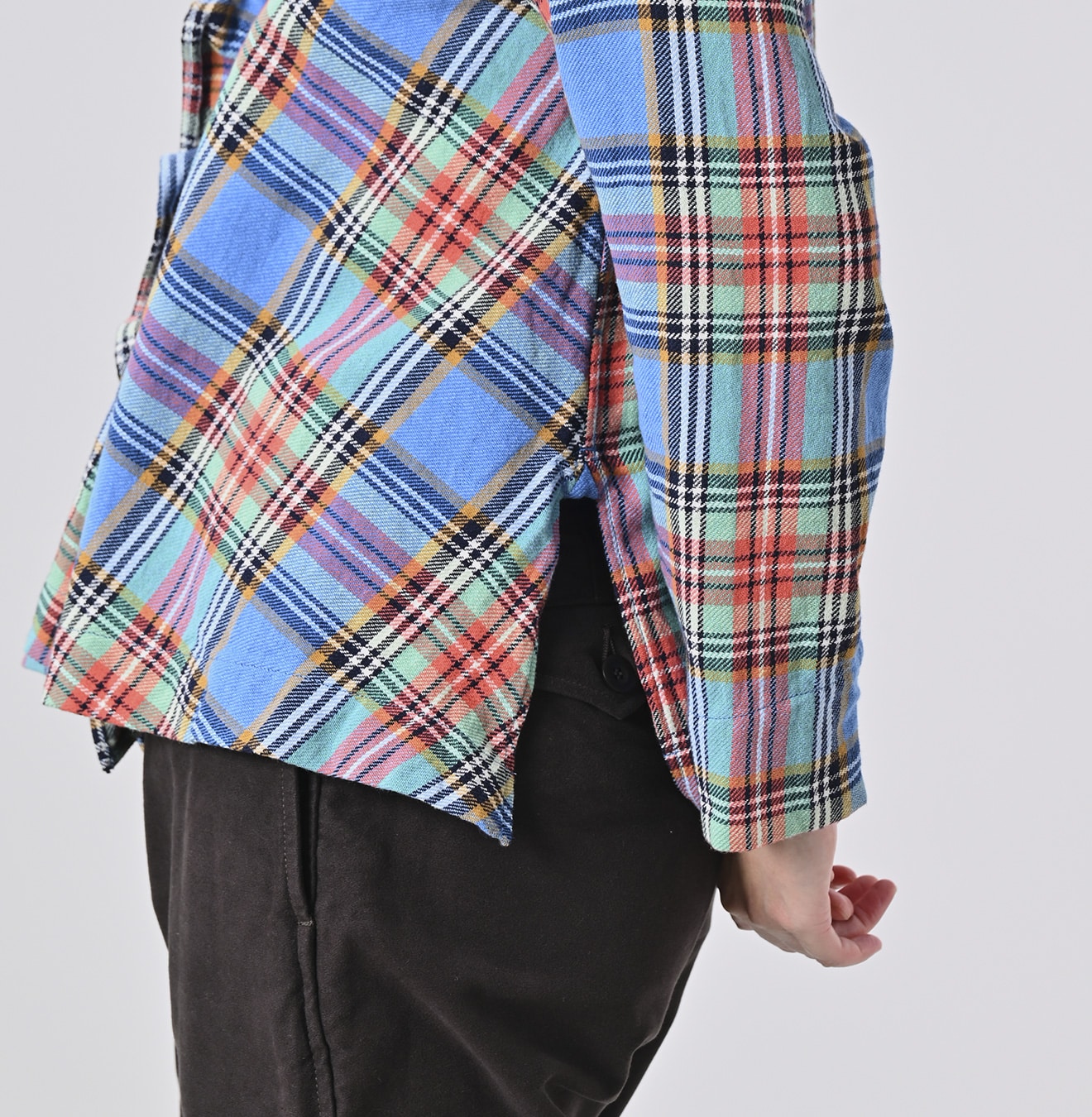 45R Flannel Tartan Frilled Cachecoeur