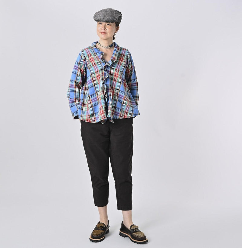 Flannel Tartan Frilled Cachecoeur (Size 2) - 45R by 45rpm studio