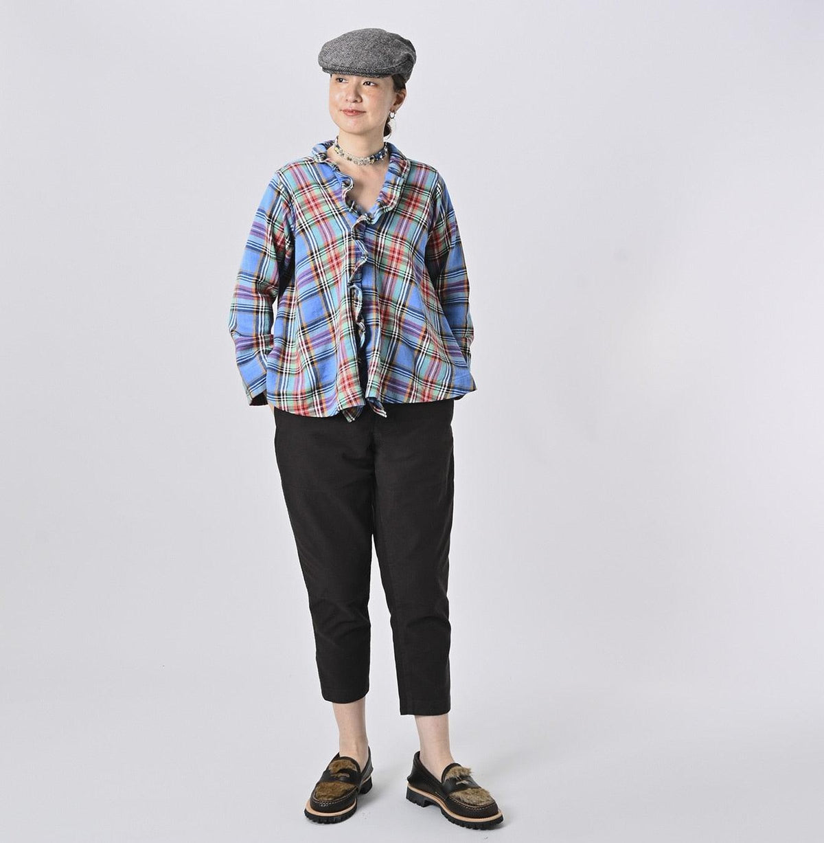 Flannel Tartan Frilled Cachecoeur (Size 2) - 45R by 45rpm studio