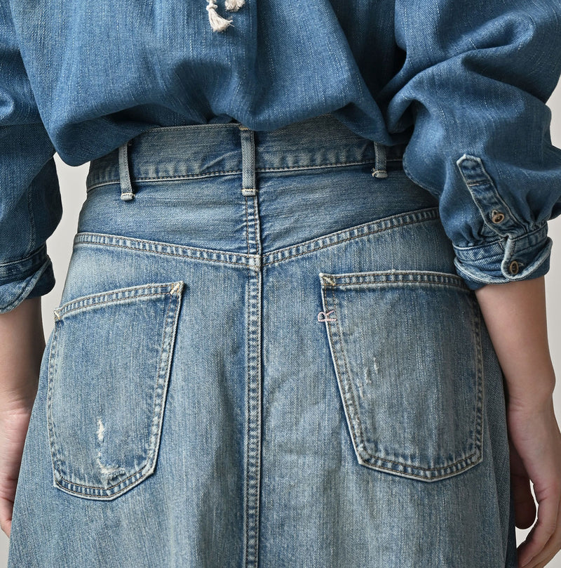 Rye Mugi Denim Fleur Crossover Skirt Sei - Image 13