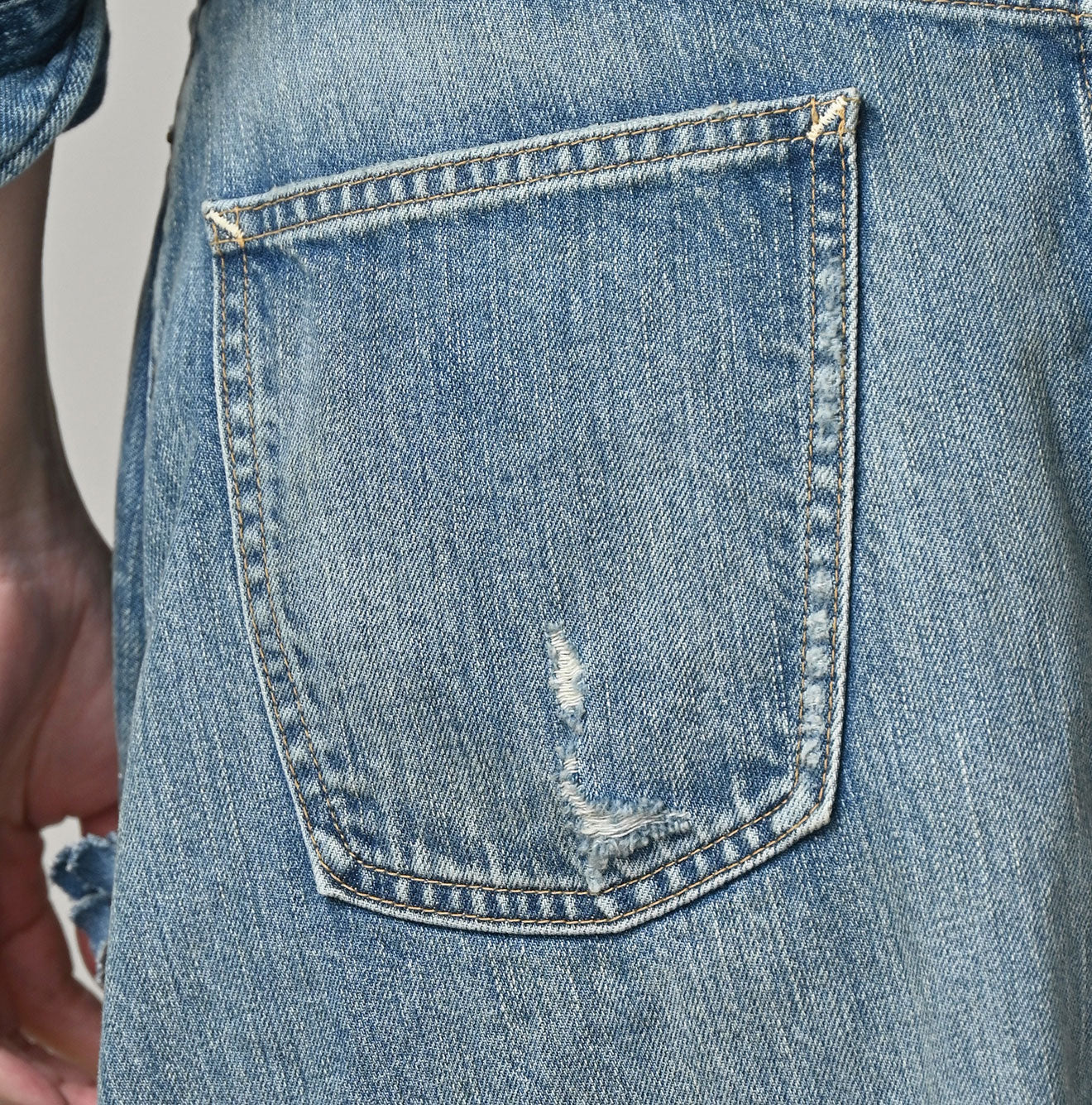 Rye Mugi Denim Fleur Crossover Skirt Sei