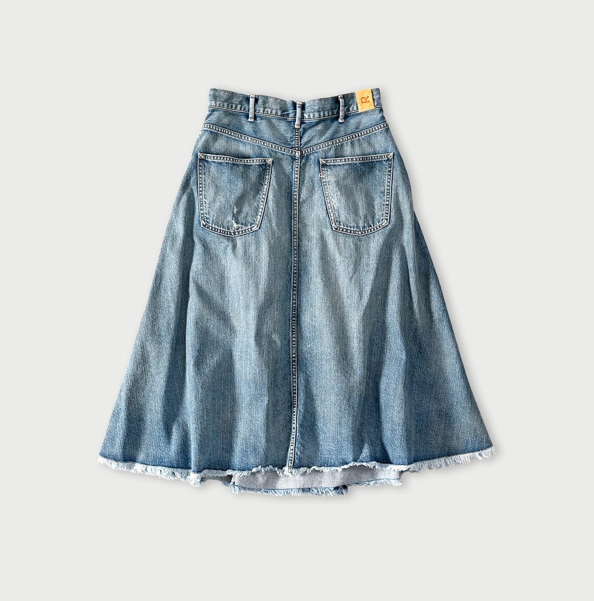 Rye Mugi Denim Fleur Crossover Skirt Sei