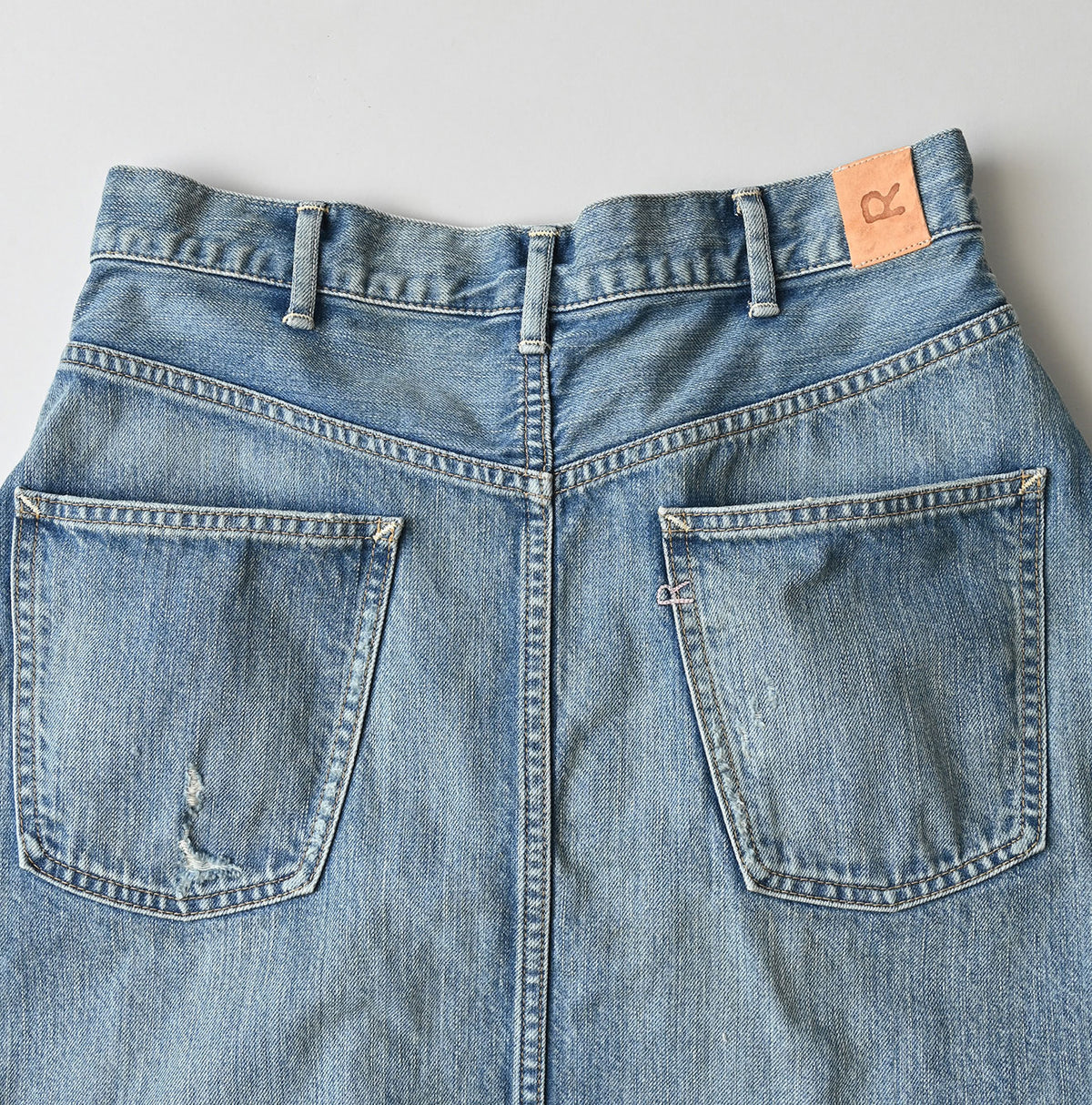 Rye Mugi Denim Fleur Crossover Skirt Sei