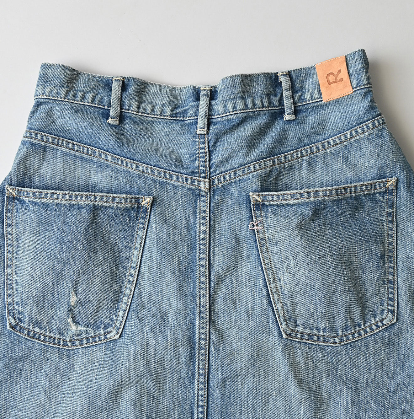 Rye Mugi Denim Fleur Crossover Skirt Sei