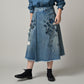 Rye Mugi Denim Fleur Crossover Skirt Sei