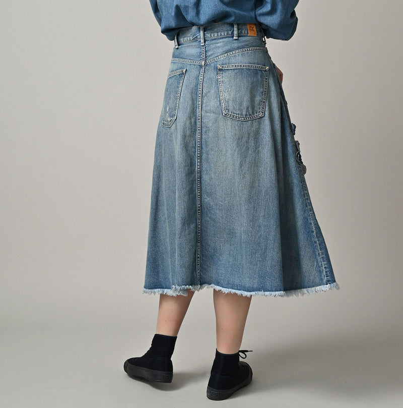 Rye Mugi Denim Fleur Crossover Skirt Sei - Image 5