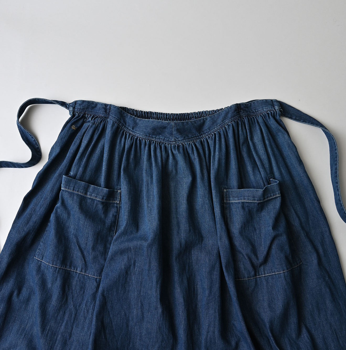 45R 45 Petit Denim Apron Skirt Distressed