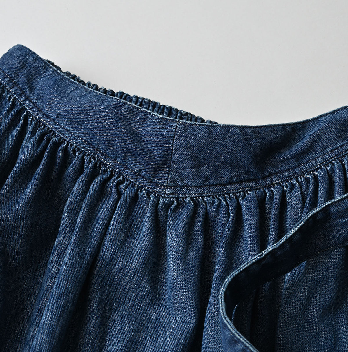 45R 45 Petit Denim Apron Skirt Distressed