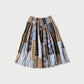 45R Flannel Patchwork Yoke Gathered Skirt