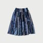 45R Indigo Flannel Patchwork Yoke Gathered Skirt