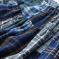 45R Indigo Flannel Patchwork Yoke Gathered Skirt