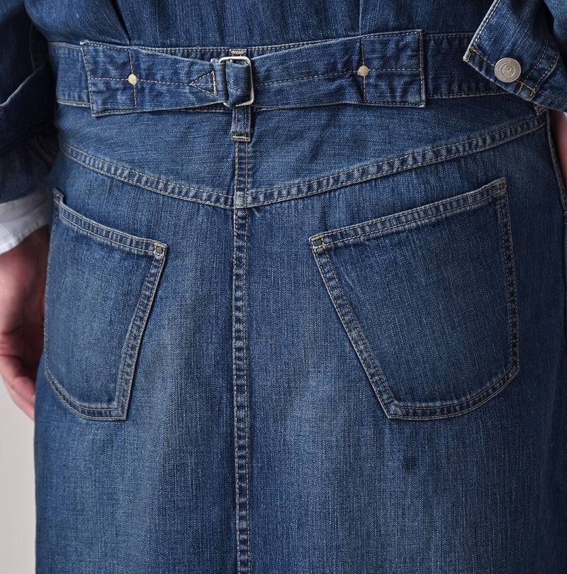 45R Mugihiko Denim Trucker Dress Distressed