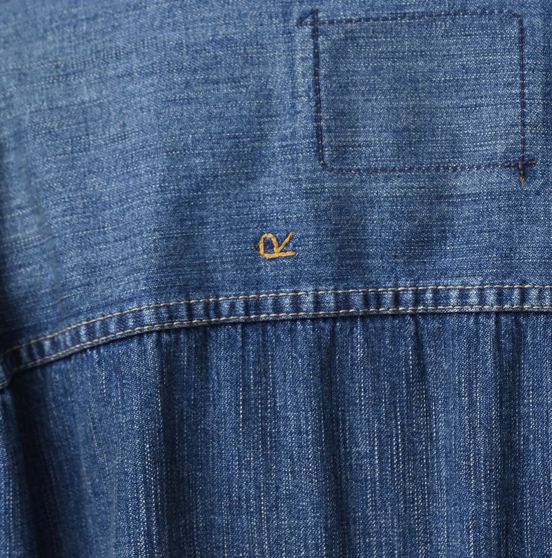 45R Mugihiko Denim Trucker Dress Distressed - Image 11