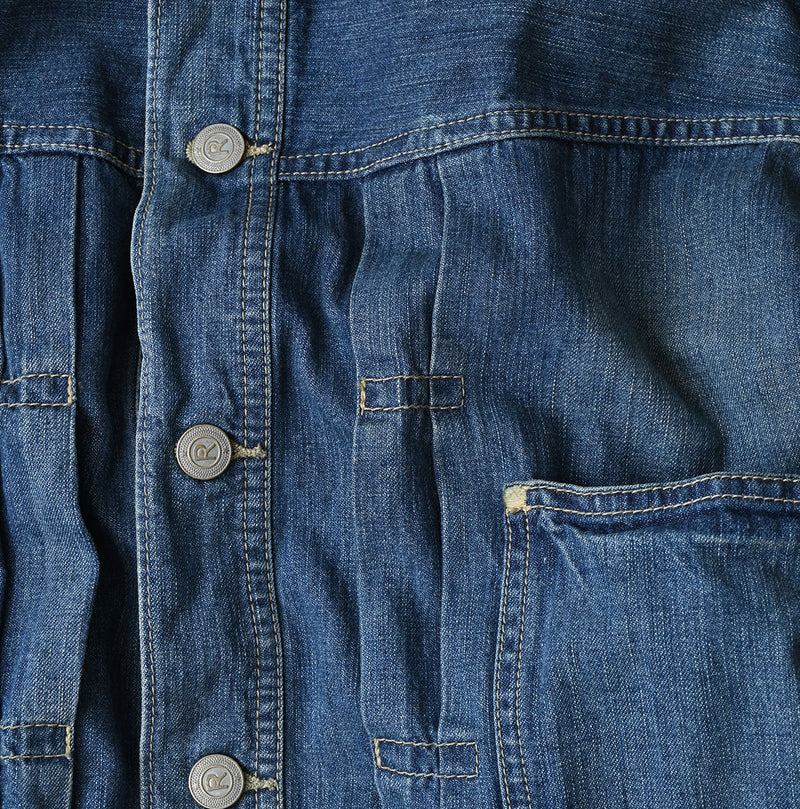 45R Mugihiko Denim Trucker Dress Distressed - Image 15