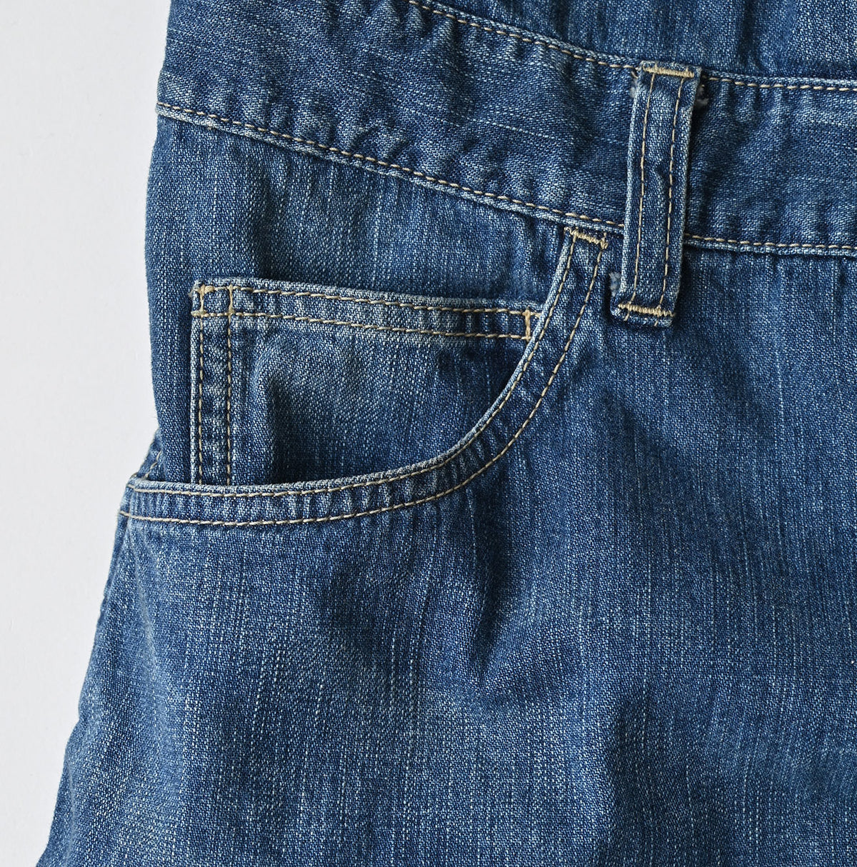 45R Mugihiko Denim Trucker Dress Distressed