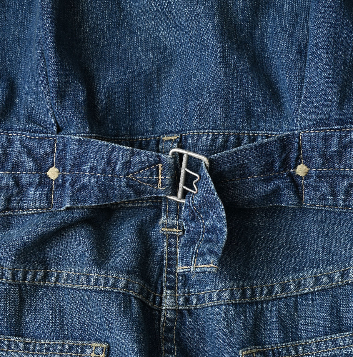 45R Mugihiko Denim Trucker Dress Distressed