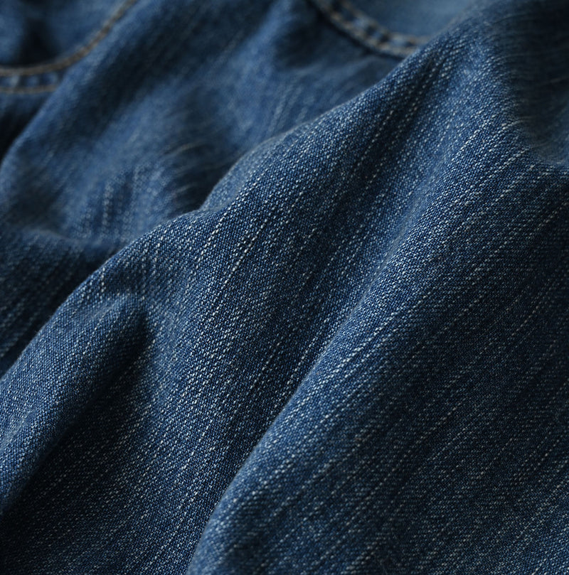 45R Mugihiko Denim Trucker Dress Distressed - Image 21