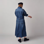 45R Mugihiko Denim Trucker Dress Distressed