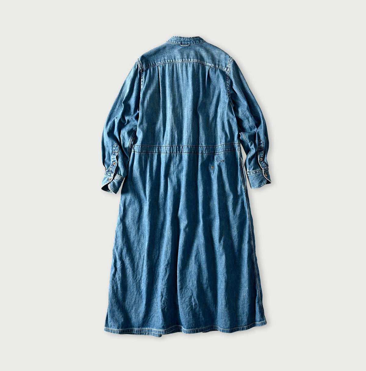 45R 45 Petit Denim Tuck Dress Distressed