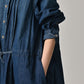 45R 45 Petit Denim Tuck Dress Distressed