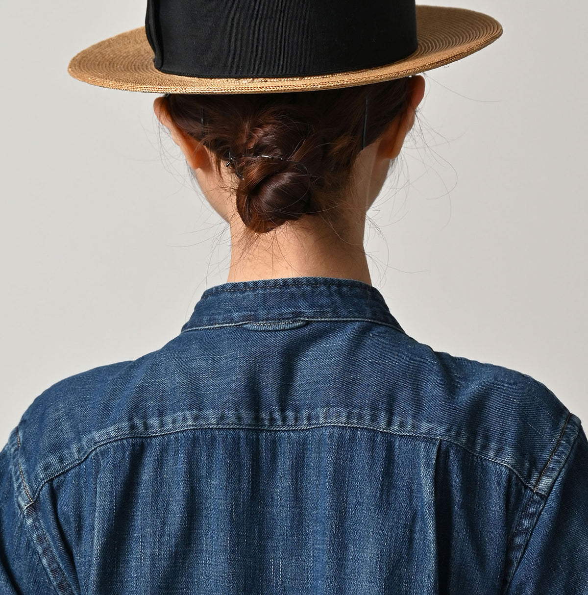 45R 45 Petit Denim Tuck Dress Distressed