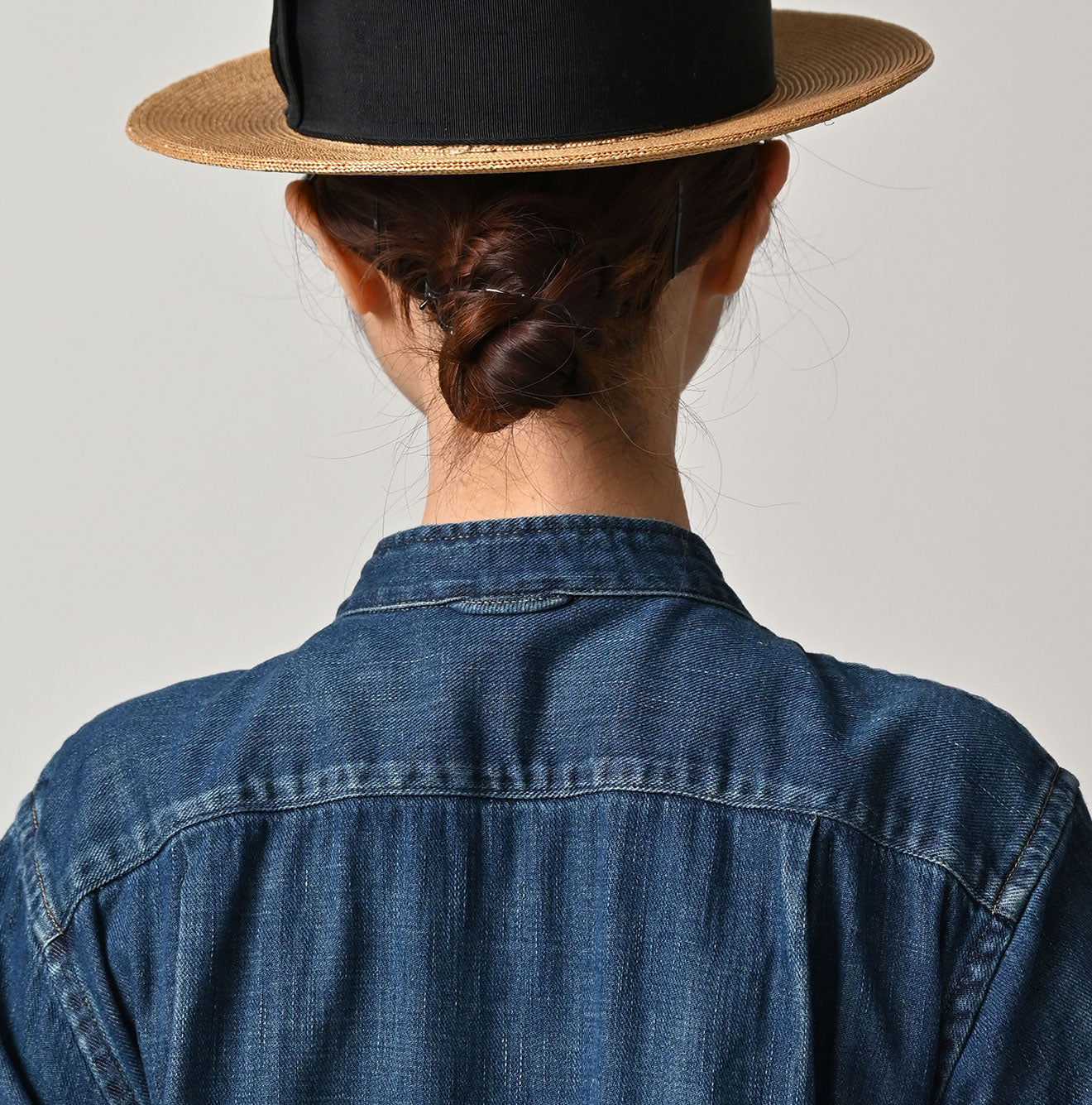 45R 45 Petit Denim Tuck Dress Distressed