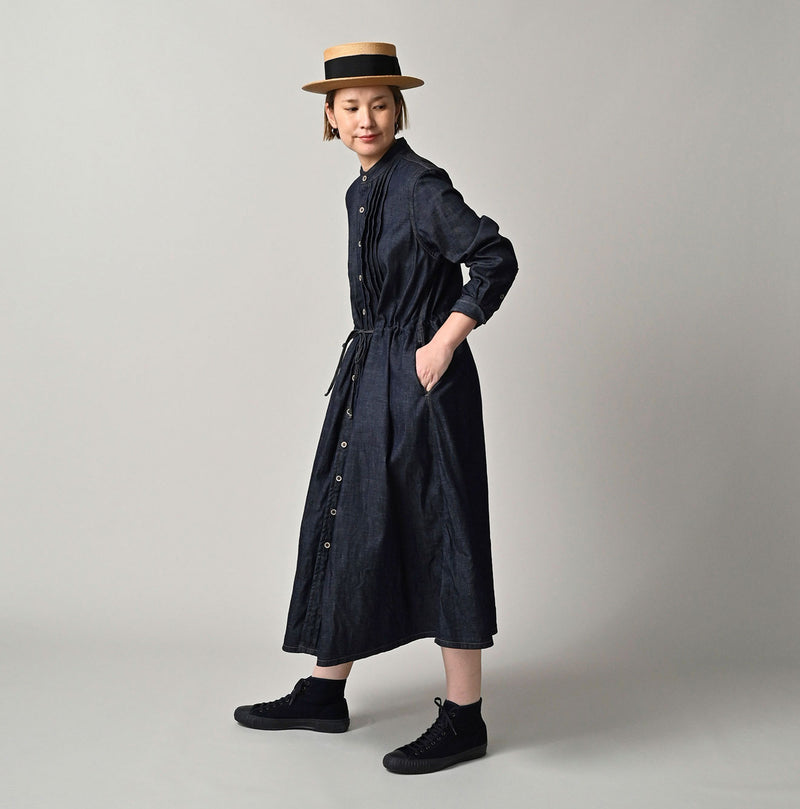 45R 45 Petit Denim Tuck Dress Nou