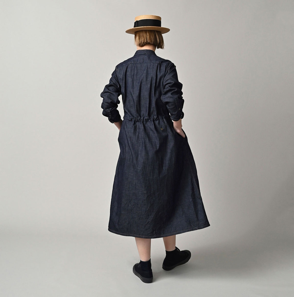 45R 45 Petit Denim Tuck Dress Nou