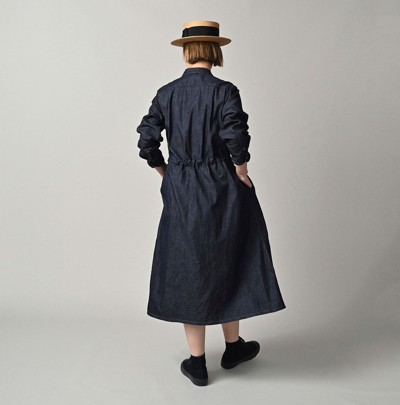 45R 45 Petit Denim Tuck Dress Nou