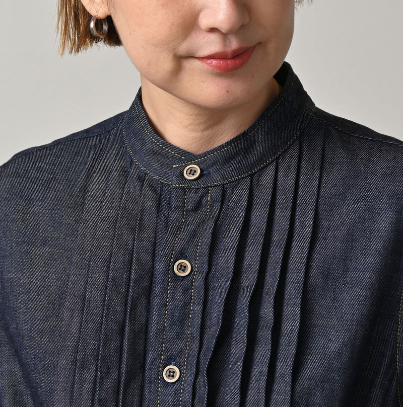 45R 45 Petit Denim Tuck Dress Nou