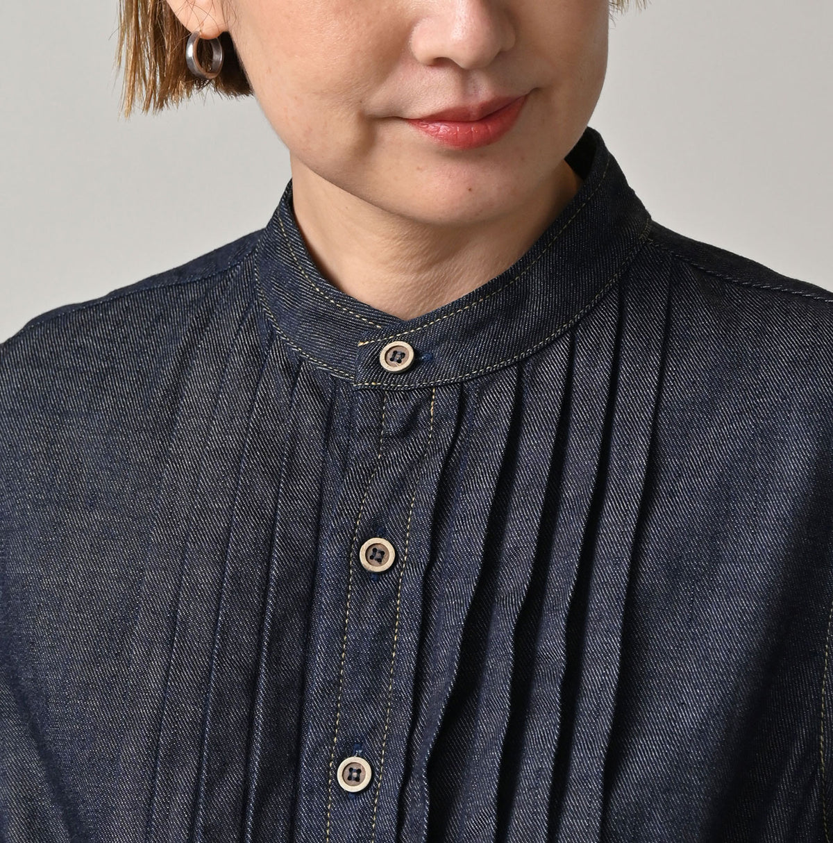 45R 45 Petit Denim Tuck Dress Nou