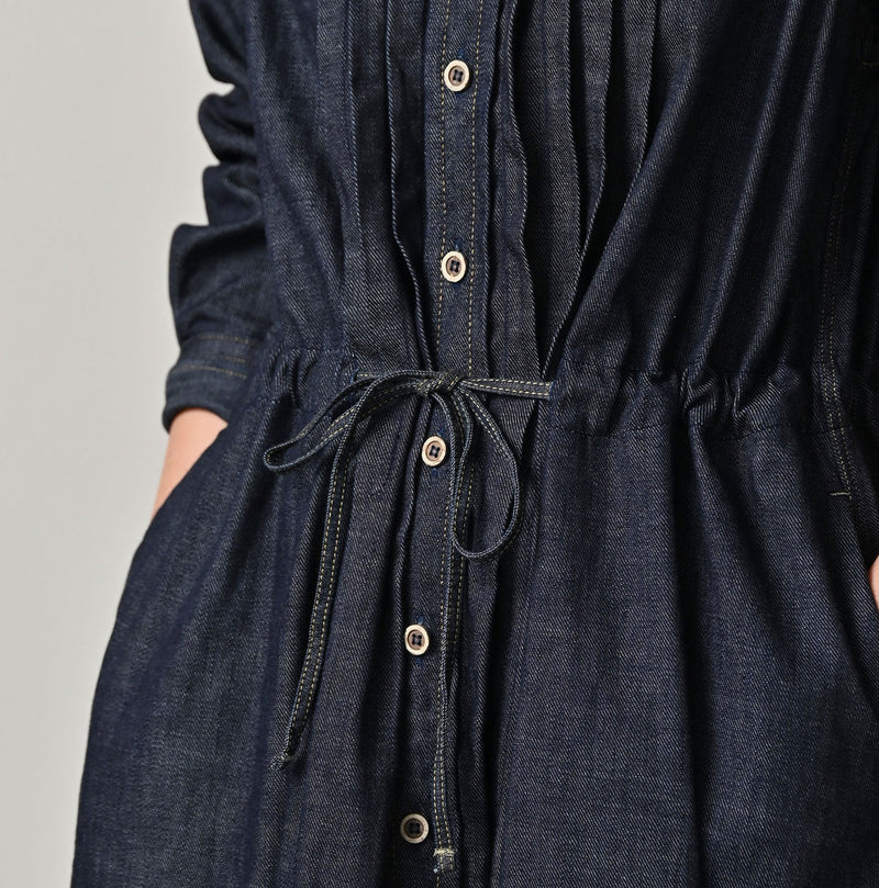 45R 45 Petit Denim Tuck Dress Nou