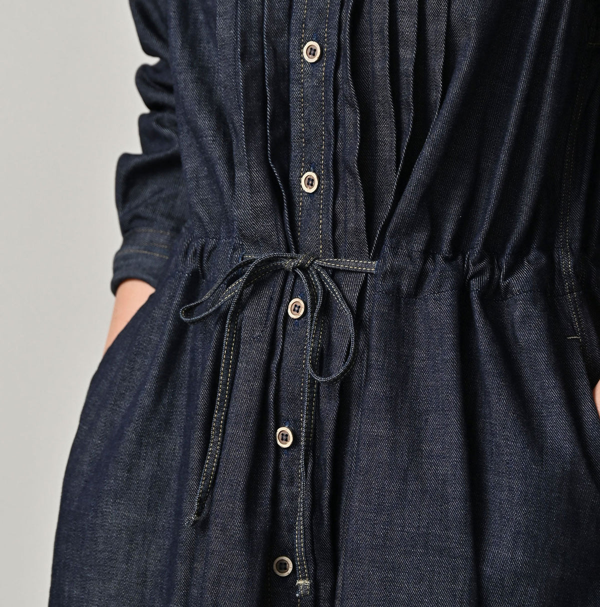 45R 45 Petit Denim Tuck Dress Nou