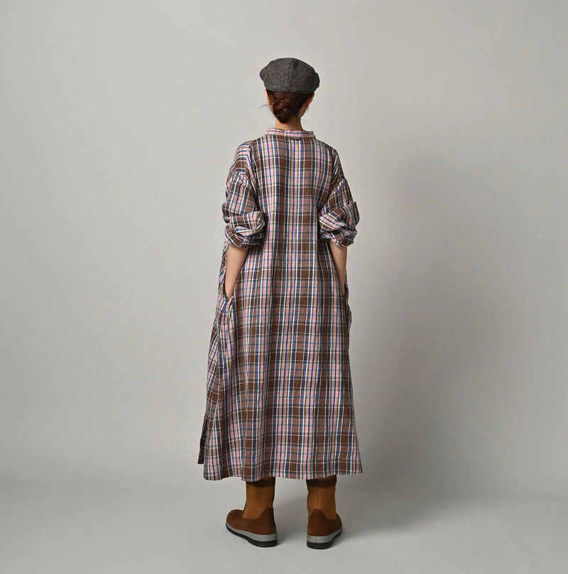 45R Zakkuri Flannel Mountain Smock Dress - Image 5