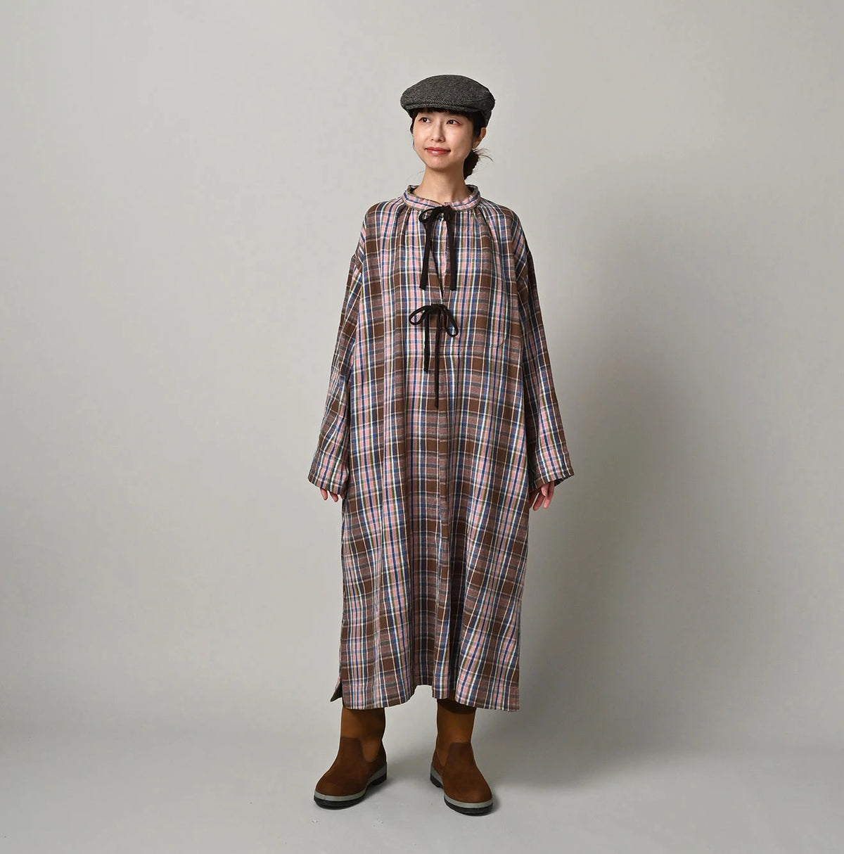 45R Zakkuri Flannel Mountain Smock Dress - Image 6
