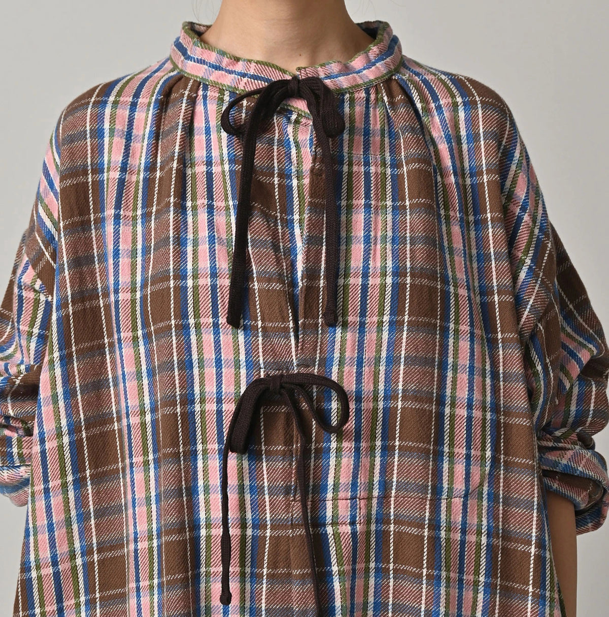 45R Zakkuri Flannel Mountain Smock Dress - Image 8