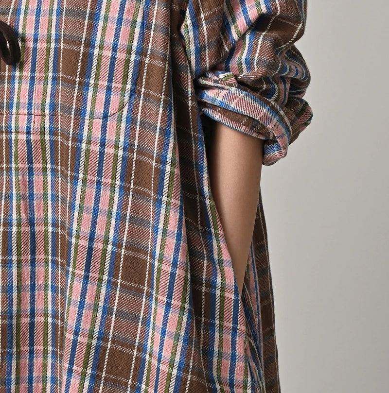45R Zakkuri Flannel Mountain Smock Dress - Image 9
