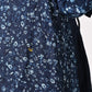 45R Indigo Bassen Mix Double-woven Flower Patchwork Dress