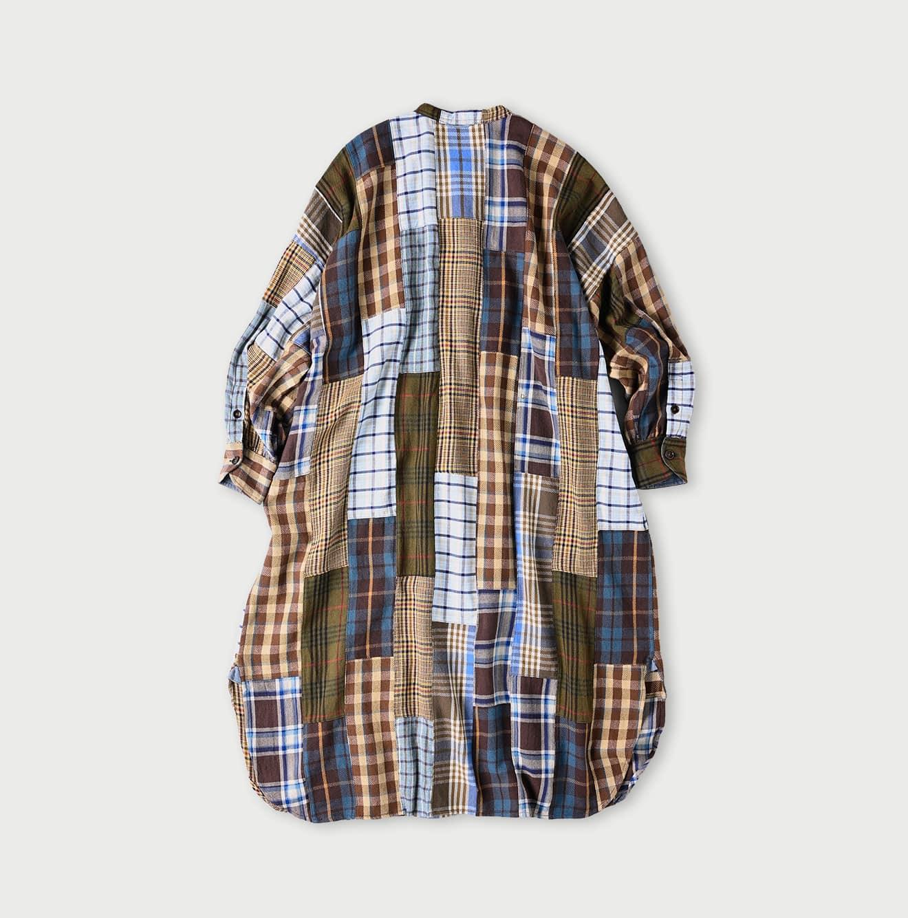 Flannel Patchwork Big Shirt Dress - 45R by 45rpm studio - Image 3